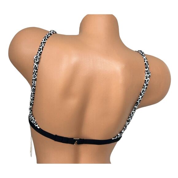 Michael Kors KHAKI LEOPARD Animal-Print Logo Triangle Bikini Top XS X-Small NWT - Picture 4 of 4